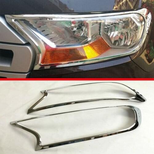ABS Chrome Headlight Lamp Cover Trim For Ford Ranger 2016 2017