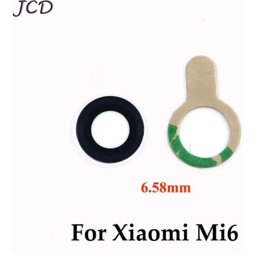 JCD 2pcs/lot New for Xiaomi Mi 6 Mi6 M6 Back Camera Lens Glass Cover with Adhesive Replacement Parts