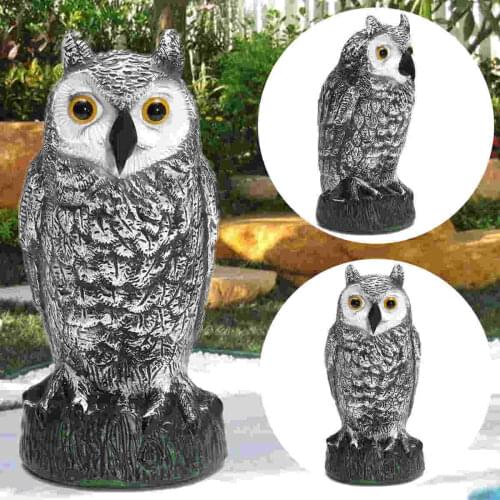 JX-LCLYL New Outdoor Garden Standing Fake Owl Hunting Decoy Scarer Weed Control Protector