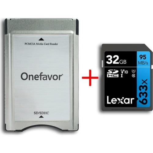 Original Lexar 633x 32GB U1 SDHC SDXC Memory 95MB/s SD card with adapter PCMCIA card reader for Mercedes Benz MP3 memory Card