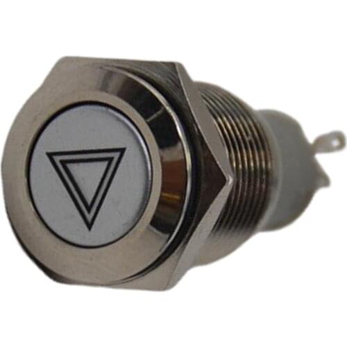 Red 16mm 12V Car LED Power Push Button Metal ON/OFF Switch Latching Waterproof