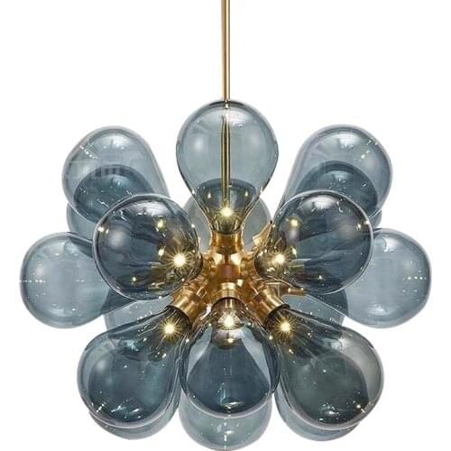 Postmodern creative art glass chandelier Nordic minimalist living room bedroom childrens room dining room chandelier