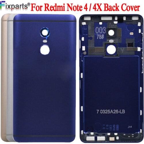 For Redmi Note 4 battery cover Spare Parts Back Battery Cover Door Housing For Xiaomi Redmi Note 4X Back Cover Replacement Parts