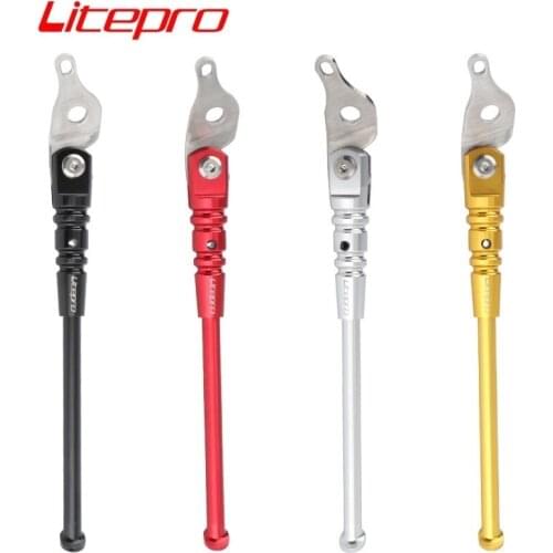 Litepro Brompton Kickstand Aluminum Alloy Folding Bike Kick Stand Black Red Silver Gold