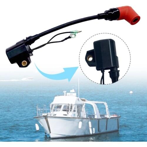 Boat Ignition Coil Replacement For Yamaha 2 Stroke 100-225HP Outboard Engines 6R3855700100/6R3855700100 Boat Accessories Marine