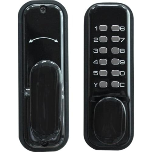 Digital Combination mechanical Door Lock No battery needed internal handle outdoor lever black Security Coded Lock