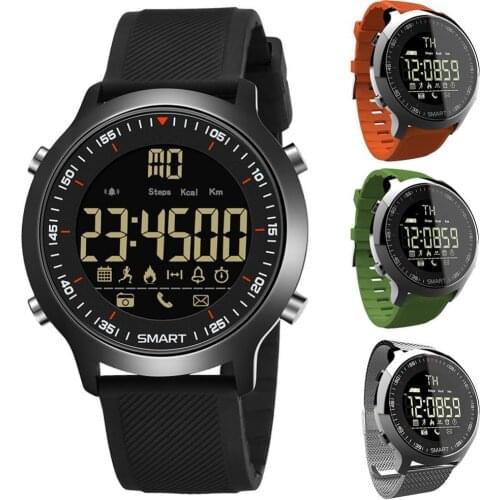EX18 Unisex Waterproof Pedometer Message Reminder Fitness Tracker Wrist Watch Women Men Watch Reminder