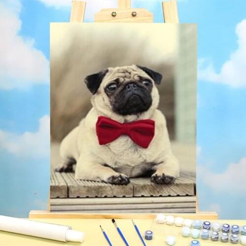 Animal Dog Coloring By Numbers Painting Kit Acrylic Paints 40*50 Canvas Pictures Home Decor For Handiwork