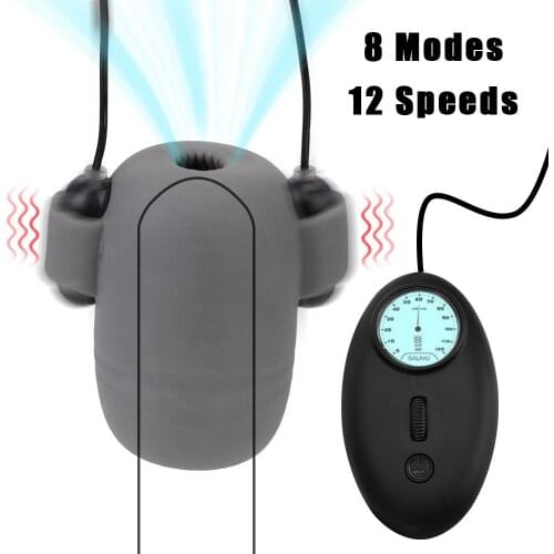 Penis Sleeve Vibrators Sex Toy For Men Delay Ejaculation 8 Modes 12 Speeds Glans Trainer Male Masturbator Cup