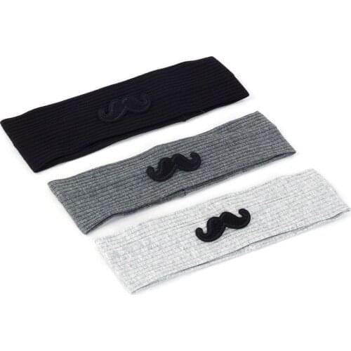 New Funny Beard Cotton Baby And Toddlers Ribbed Headbands Infant Kids Girls 2019 Hair Bands Accessories Children Headwear