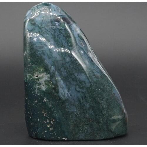 332g Natural Green Moss Agate Palm Stone Raw Materials Specimen Crystal Reiki Healing Rock Stone Craft Home Decor