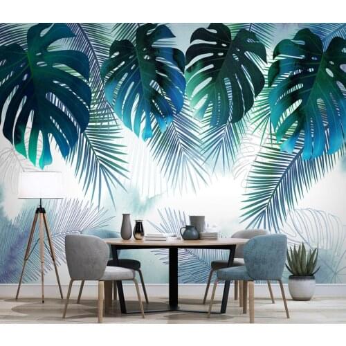 Beibehang Wallpaper tropical plant TV background wall banana leaf mural home decoration living room bedroom murals 3d wallpaper