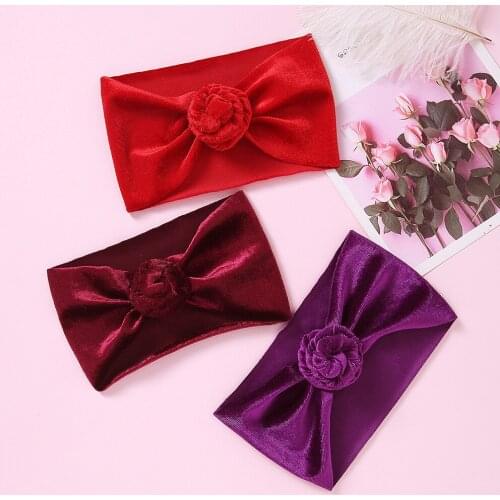 30pc/lot Brand New Newborn Infant Toddler Baby Girls Boy Velvet Donut Headband Turban Solid Round Knot Hair Band Kid Head Wraps