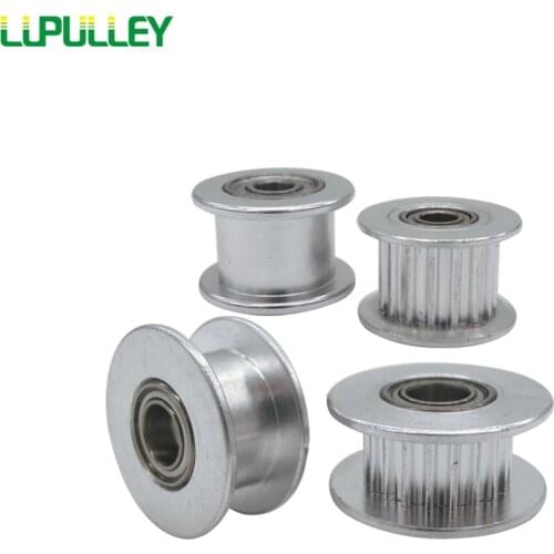 LUPULLEY GT2 20T Idler Pulley with Bearing 2GT 16T synchronous Pulley Idler Wheel Bore 3mm 4mm 5mm for GT2 Timing belt Width 6mm