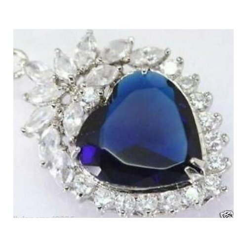 Blue HEART of ocean titanic CZ crystal Pendant Necklace