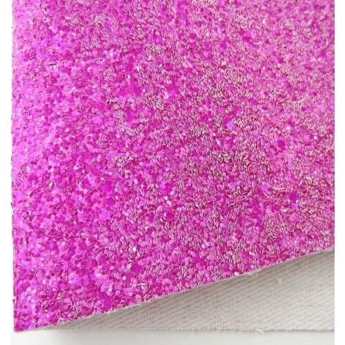 A4 sheet 8"x11.8" Super Pink Chunky Glitter Fabric Leather Faux PU Leather Fabric For craft Sewing bows DIY 1pieces F0269