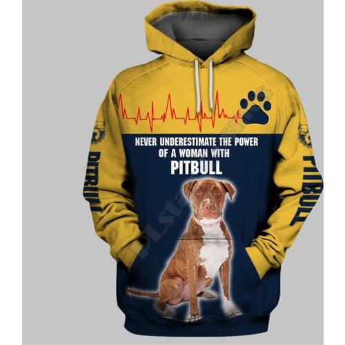 Pitbull 3D Printed Hoodies Funny Pullover Men For Women Funny Sweatshirts Animal Sweater Drop Shipping 10