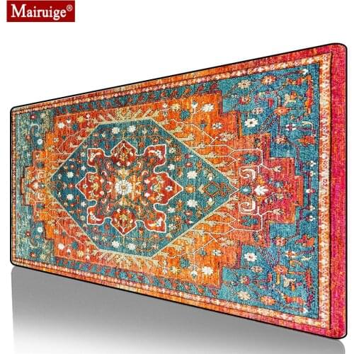 Vintage Persian Rug Mouse Pad XXL Bohemian Gamer Desk Mat Large Keyboard Pad Gaming MousePad 900x400mm for Laptop Table Pads