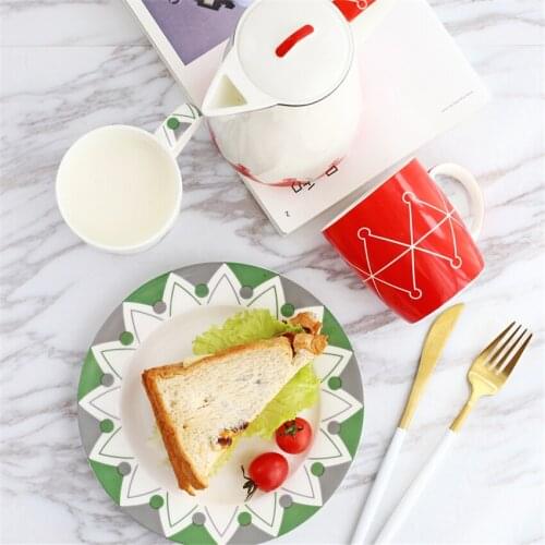 High grade Western Dinner Plates Creative ceramicTableware Food Fruit Steak Pasta plates Kitchen Dishes Bowls & Saucers sets