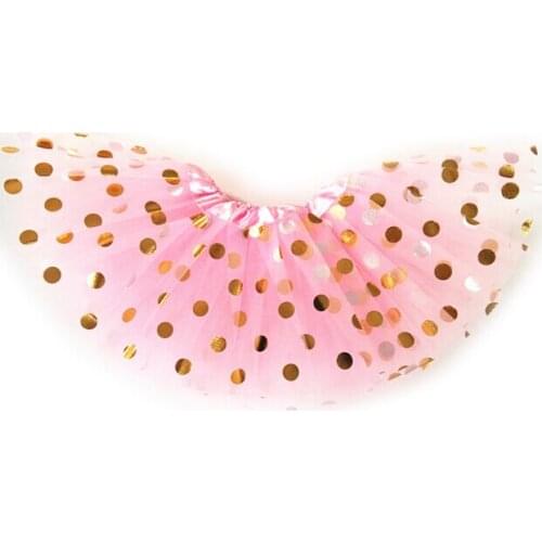 Baby kids toddler golden polka dot tutu newborn birthday tutu skirt