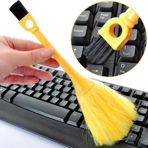 1Pc Portable Mini Brush Keyboard Desk Top Bookcase Dust Remove Broom Cleaning Tool