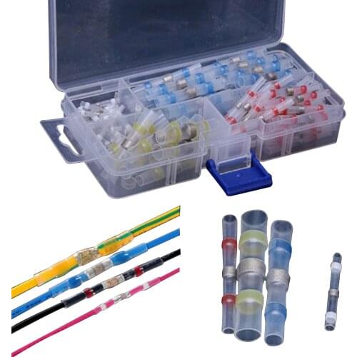 50/100pcs Solder Seal Wire Connector Solder Seal Heat Shrink Butt Terminals