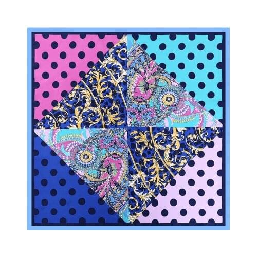 60*60cm New Color Matching Polka Dot Scarf Stewardess Business Wear Decoration Small Square Scarf women Neckerchief