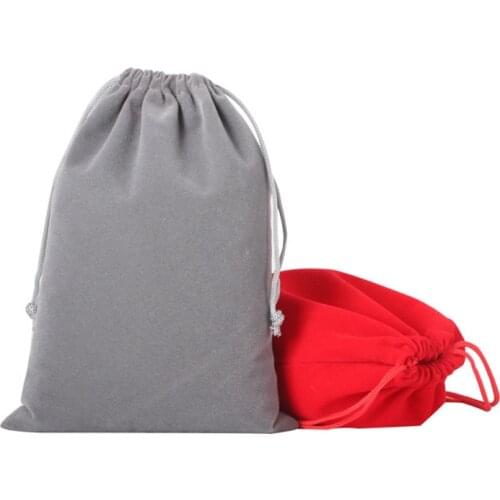 50pcs/lot 5x7cm 7x9cm 10x12cm Velvet Package Bags Organza Drawstring Gift Bags Wedding Jewelry Display Packaging Pouches