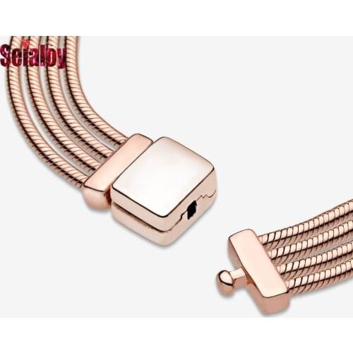 Seialoy New Reflexions Multi-loop Snake Bracelets Bangle Fit Original charm Bracelet For Women Boy Girl Child Jewelry Gift