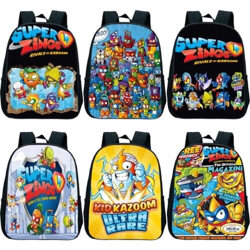 Children Super Zings Backpack kids School Bags Kindergarten Bags Toddler Cartoon Bookbags Kids Mochila Back to School Gift