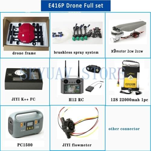 EFT E416P 16L 4 Axis Agricultural Spraying Drone 16KG Folding Quadcopter with X9 Power System T12 H12 RC JIYI FC Full Set Drone