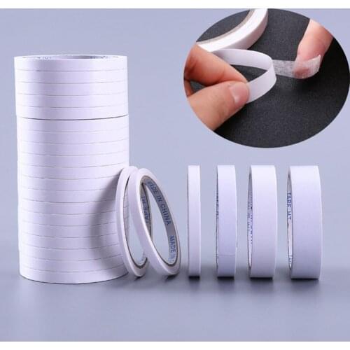 10M Double Sided White Super Adhesive Tape Paper Strong Ultra Thin High Cotton 8mm 10mm 12mm