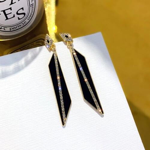 Geometric Earrings For Women Earrings Simple Crystal Dangle Earrings Tassel Pendant Earring for Women Girl Ear Jewelry