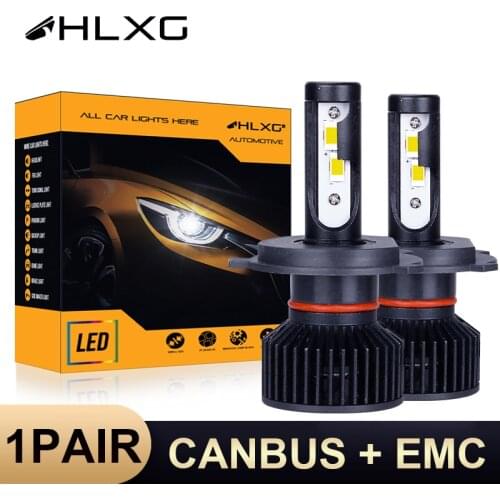 HLXG h4 Canbus H1 H13 H8 H9 H11 H7 LED HB3 9005 Car Bulb 9007 9006 HB4 headlight 20000LM 6000K Light led Auto Lamp free shipping