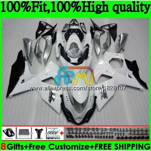K9 For SUZUKI GSXR-1000 GSXR 1000 09 10 11 12 13 15 16 44BS.14 GSXR1000 2009 2010 Gloss white 2011 2012 2014 2015 2016 Fairing