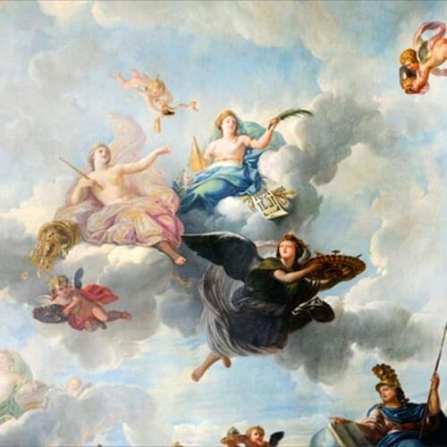 European Angels Oil Painting 3D Photo Wallpaper Murals for Hotel Restaurant Living Room Bedroom Walls 3D Wall Papers Home Decor