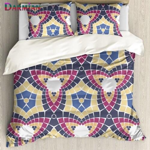 DARMIAN 2021 Tribal Design Print 3pcs/Set Pillowcase and Duvet Cover Set Home Decor Nordic Style Bedding Set Housse De Couette