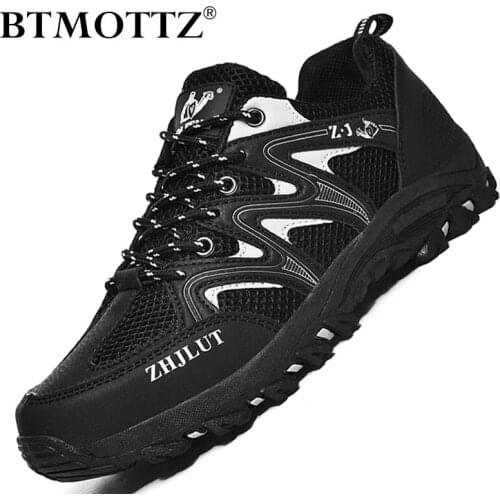 Summer Men Shoes Casual Water Sneakers Non-slip Climbing Hiking Shoes Breathable Mesh Men Walking Shoes Outdoor Treking Trainers