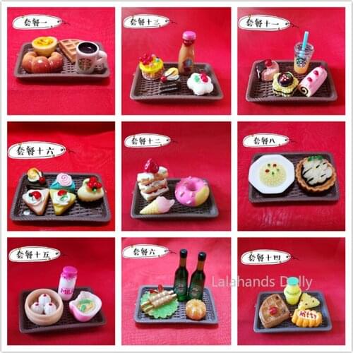 Doll House Mini Simulation Food Play House Toy Food Bread Drink Cake Dessert Super Children Set Meal