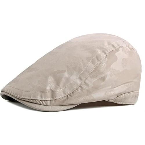 LDSLYJR 2021 Cotton Spring Summer solid Newsboy Caps Flat Peaked Cap Men and Women Painter Beret Hats 49