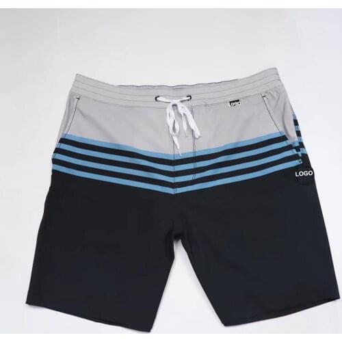 Summer New mens Casual Striped quick-drying Shorts Mix Contton Pants mens Sweatpants Adjustable Waist