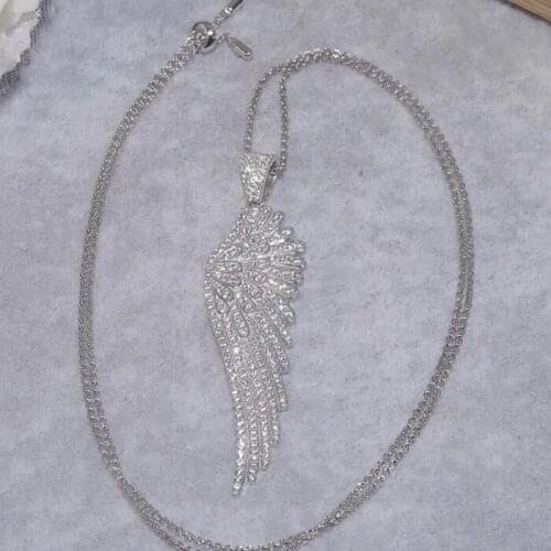 Designer Fashion 925 Sterling Silver Jewelry 3A Cubic Zirconia Party Adjustable Necklace