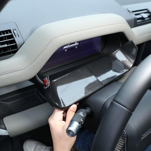 For Land Rover Defender 110 Car styling ABS Chrome /Carbon Fiber Texture Car Dashboard Decoration Cover Sticker Car Accessories