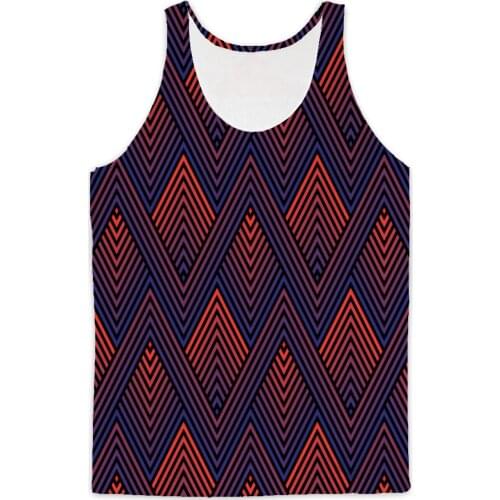 REAL American US SIZE Gazzy Zags Sublimation Printing plus size Tank top