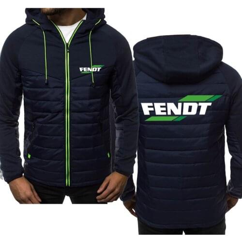 New Fendt Spring Autumn Mens Hoodies Classic Fashion Male Casual Long Sleeve Solid Color Padded Zipper Jacket