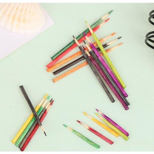 New Hot！25Pcs/set 1/12 Dollhouse Mini Colorful Pencil Model Fashion Miniature Accessories Simulation Model Toys For Kids Gift