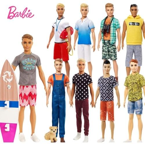 Original Barbie Ken Doll Boyfriend Boneca Prince Toys for Children Girls Suit Casual Wear Baby Toys Fashion Barbie Doll Gift