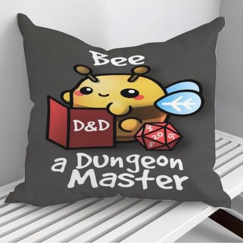 Bee a dungeon master Throw Pillows Cushion Cover On Sofa Home Decor 45*45cm 40*40cm Gift Pillowcase Cojines Dropshipping