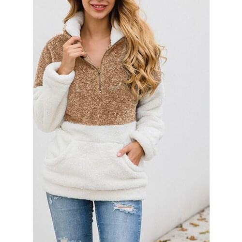 Oversized Hoodie Patchwork Zip Fleece Casual Plus Size Sweatshirt Women Pullover Overcoat Hoody Ladies sudadera mujer