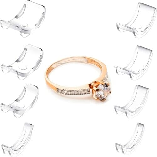Ring Size Adjuster For Loose Rings 8 Pack, 8 Sizes Invisible Silicone Guard Clip